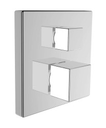 Laufen - Quadriga Termostatická baterie pod omítku, pro 2 spotřebiče, chrom/bílá (HF901177100000)