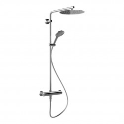 Laufen - Twinplus Sprchový set s termostatem, průměr 30 cm, 3 proudy, chrom (HF905457100600)