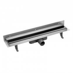 Laveo - Basso - sprchový žlab nástěnný 90 cm, černá sklo (COB_791S)