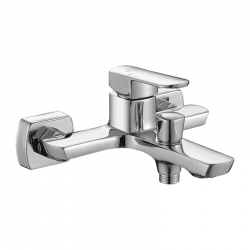 Laveo - Calla - nástěnná vanová baterie bez příslušenství, chrom (BAC_010D)