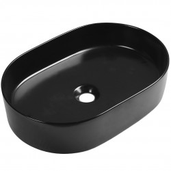 Laveo - Desna - keramické umyvadlo na desku 50x35, černá mat (VUD_B250)
