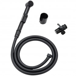 Laveo - Fen - Sprchová souprava s bidetovou sprškou s přepínačem, černá (NAF_71PD)