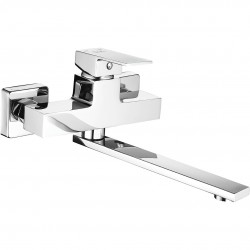 Laveo - Kvadrato - dřezová baterie nástěnná, chrom (BLQ_080D)