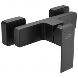 Laveo - Kvadrato - nástěnná sprchová baterie bez příslušenství, černá (BLQ_740D)