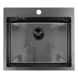 Laveo - Malawi - dřez 50x58 cm, 1-komora, grafit (SLM_510T)