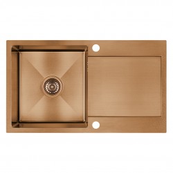 Laveo - Marmara - dřez 44x76 cm, 1-komora s odkapávačem, měď (SAM_811T)