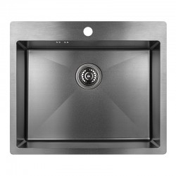 Laveo - Marmara - dřez 51x59 cm, 1-komora, grafit (SAM_510T)