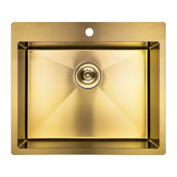 Laveo - Marmara - dřez 51x59 cm, 1-komora, zlatý (SAM_G10T)