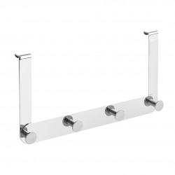 Laveo - Miri - háček čtyř závěsný na sprchovou stěnu, chrom (ALM_015S)