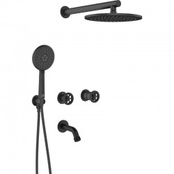 Laveo - Muro - vanová/sprchová baterie podomítková s příslušenstvím (BAU_711P)