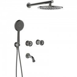 Laveo - Muro - vanová/sprchová baterie podomítková s příslušenstvím (BAU_911P)