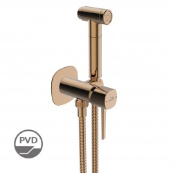 Laveo - Pola - bidetová baterie podomítková se sprchovou soupravou, růžové zlato (BAP_831P)