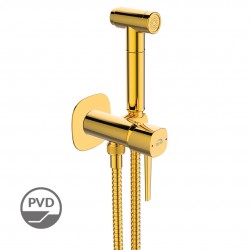 Laveo - Pola - bidetová baterie podomítková se sprchovou soupravou, zlato (BAP_G31P)