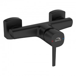Laveo - Pola - nástěnná sprchová baterie bez příslušenství, černá (BAP_740D)
