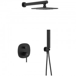 Laveo - Pola - podomítková sprchová baterie s příslušenstvím, černá (BAP_701P)