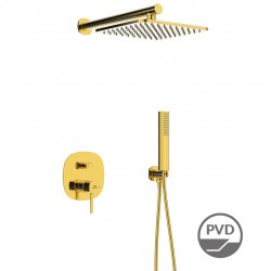 Laveo - Pola - podomítková sprchová baterie s příslušenstvím, zlato (BAP_G01P)