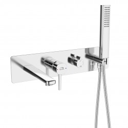 Laveo - Pola - podomítková vanová baterie se sprchovou soupravou, chrom (BAP_011P)