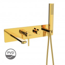 Laveo - Pola - podomítková vanová baterie se sprchovou soupravou, zlato (BAP_G11P)