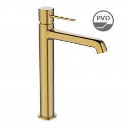 Laveo - Pola - stojánková umyvadlová baterie na desku, zlato kartáčované (BAP_G2NB)