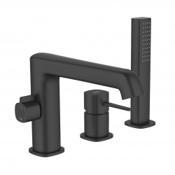 Laveo - Pola - stojánková vanová baterie 3-otvorová, černá (BAP_713D)