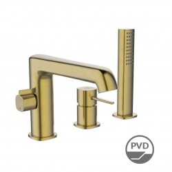 Laveo - Pola - stojánková vanová baterie 3-otvorová, zlato (BAP_G13B)