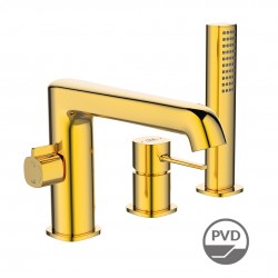 Laveo - Pola - stojánková vanová baterie 3-otvorová, zlato (BAP G13D)