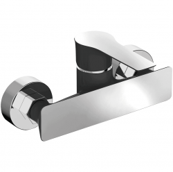 Laveo - Raila - nástěnná sprchová baterie bez příslušenství, černá/ chrom (BLL_740D)