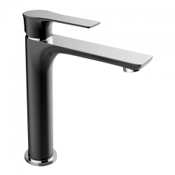 Laveo - Raila - stojánková umyvadlová baterie na desku, černá/ chrom (BLL_72ND)