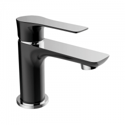 Laveo - Raila - stojánková umyvadlová baterie s výpustí, černá/ chrom (BLL_722D)