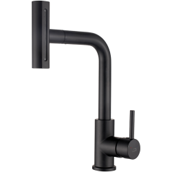 Laveo - Rotaro - volně stojící dřezová baterie s výsuvným multifunkčním výtokem, černá (BLR_769D)