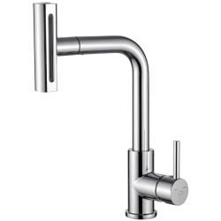 Laveo - Rotaro - volně stojící dřezová baterie s výsuvným multifunkčním výtokem, chrom (BLR_069D)