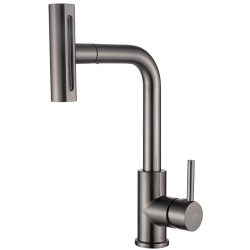Laveo - Rotaro - volně stojící dřezová baterie s výsuvným multifunkčním výtokem, grafit (BLR_969D)