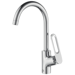 Laveo - Tierra – stojánková dřezová baterie U, chrom (BAJ_068D)