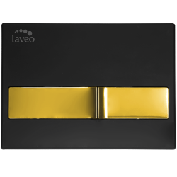 Laveo - Tlačítko pro WC nádržku LAVEO, černo/ zlatá (VPB_795G)