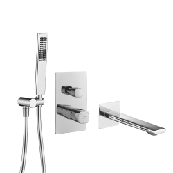 Laveo - Tores - podomítková vanová baterie se sprchovou soupravou, chrom (BVT_011P)