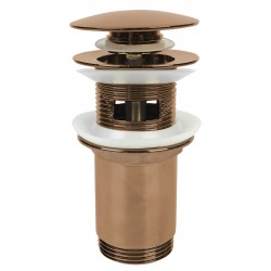 Laveo - Vypouštěcí zátka Click-Clack universální, růžové zlato (CKK_82R3)