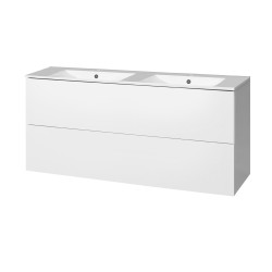 Mereo Aira, koupelnová skříňka s keramickým umyvadlem 121 cm, bílá (CN713)