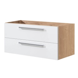 Mereo Bino, koupelnová skříňka 121 cm, bílá/dub (CN673S)