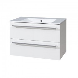 MEREO - Bino, koupelnová skříňka s keramickým umyvadlem 81 cm, bílá (CN661)