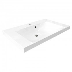 MEREO - Bino, koupelnová skříňka s umyvadlem z litého mramoru 101 cm, bílá (CN662M)