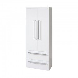 Mereo Bino, koupelnová skříňka vysoká, dvojitá 163 cm, bílá (CN669)
