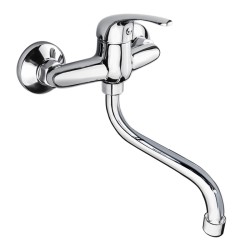 Mereo Dřezová nástěnná baterie, Lila, 150 mm, s ramínkem trubkovým o 18 mm - 200 mm, chrom (CBEE30101)