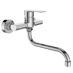 Mereo Dřezová nástěnná baterie, Sonáta, 150 mm, s ramínkem trubkovým ø 18 mm - 200 mm, chrom (CB30101N)