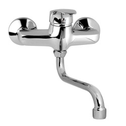 Mereo Dřezová nástěnná baterie, Sonáta, 150 mm, s ramínkem trubkovým o 18 mm - 200 mm, chrom (CB30101N)