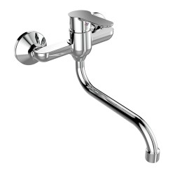 Mereo Dřezová nástěnná baterie, Zuna, 150 mm, s ramínkem trubkovým o 18 mm - 200 mm, chrom (CB30101Z)