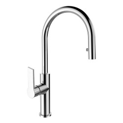 Mereo Dřezová stojánková baterie, Dita, s výsuvnou sprchou, chrom (CBE20104D)