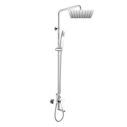 Mereo Eve vanová baterie s talířovou hranatou slim sprchou 250x250 mm, nerez (CBE60101SDE2)