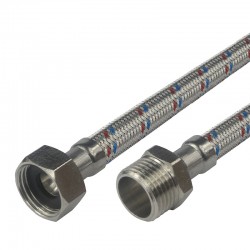 MEREO - Klum Hadice připojovací nerez 10x14, MxF, 1/2