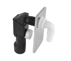 MEREO - Klum Sifon pračkový podomítkový o 40/50 mm, chromovaný plast (PR7011C)