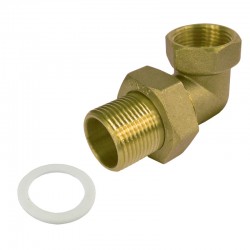 MEREO - Klum Šroubení radiátorové rohové, s plochým těsněním, 1/2“ (CR10)